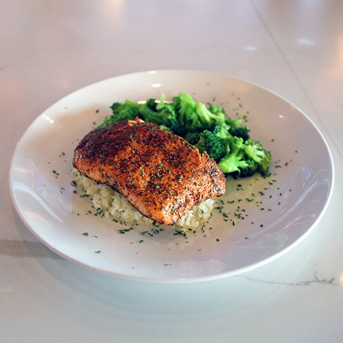 Rubinos Grilled Salmon dish